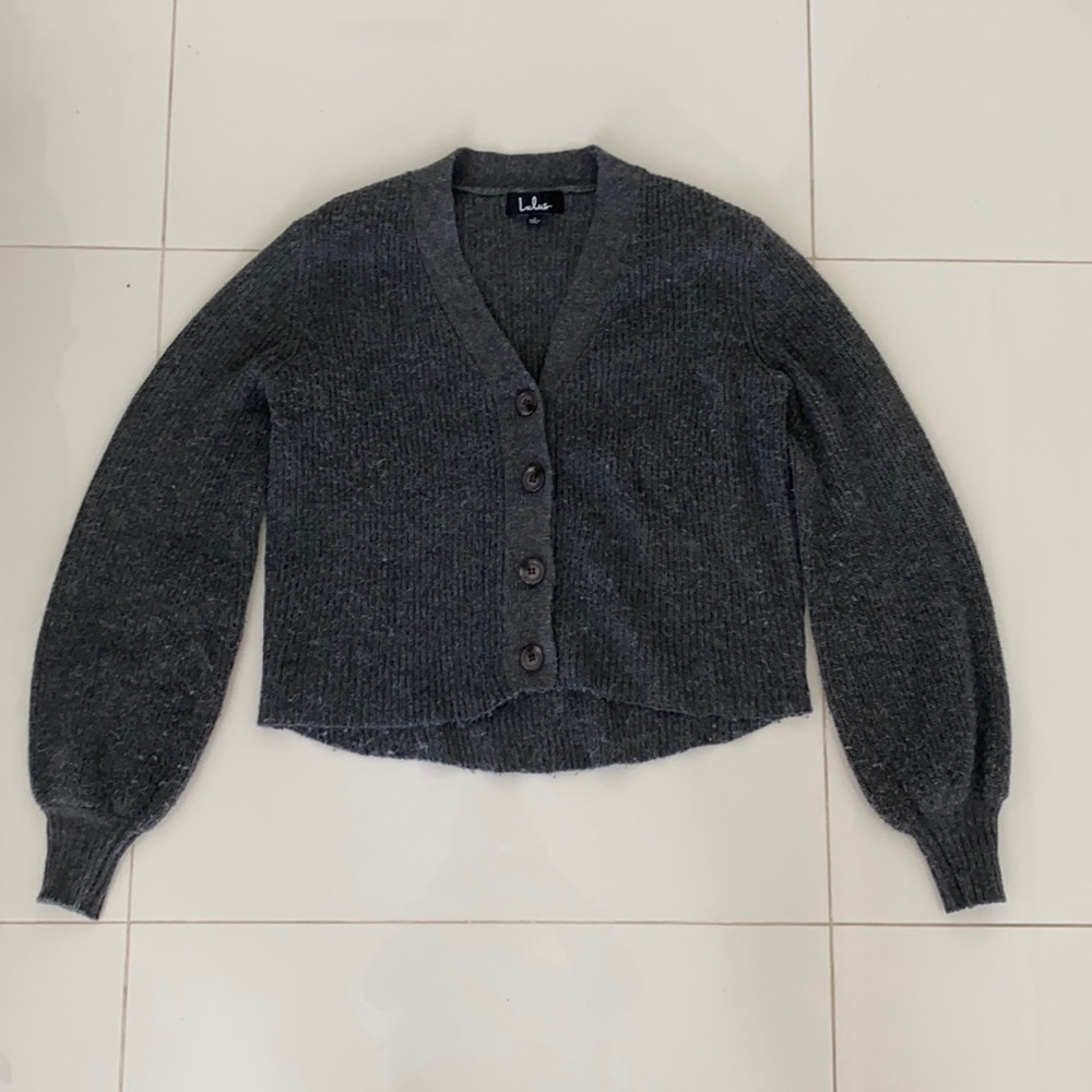 Lulus Grey Cardigan